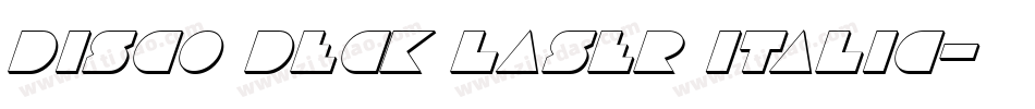 Disco Deck Laser Italic字体转换